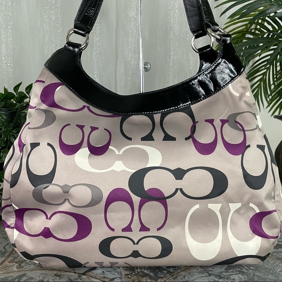 COACH SOHO OPTIC PRINT LARGE SIGNATURE LOGO HOBO F19444 SV/MULTICOLOR MSRP $398 - Picture 2 of 14